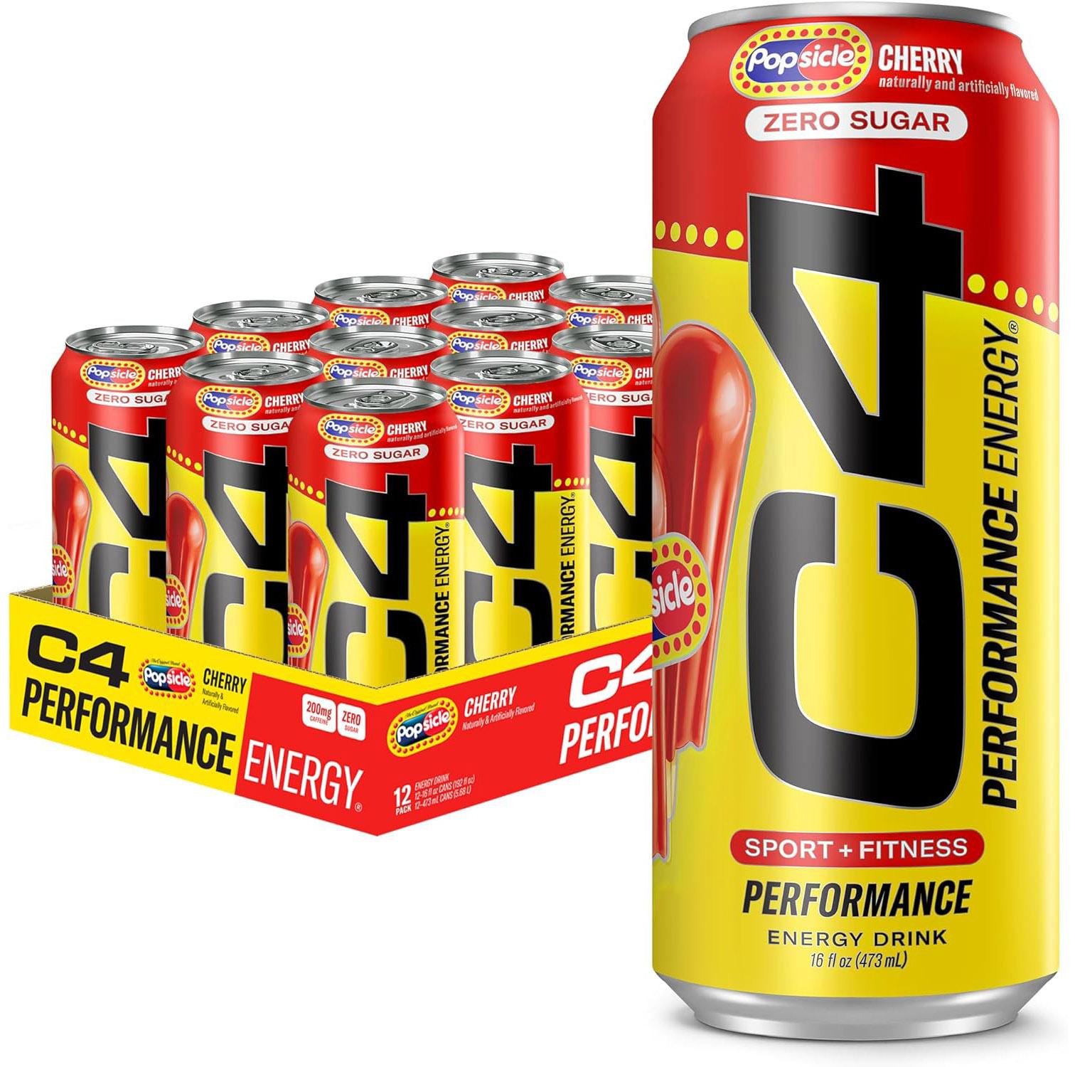 Cellucor C4 Cherry Popsicle Energy Drink 12 Pack for $14.65