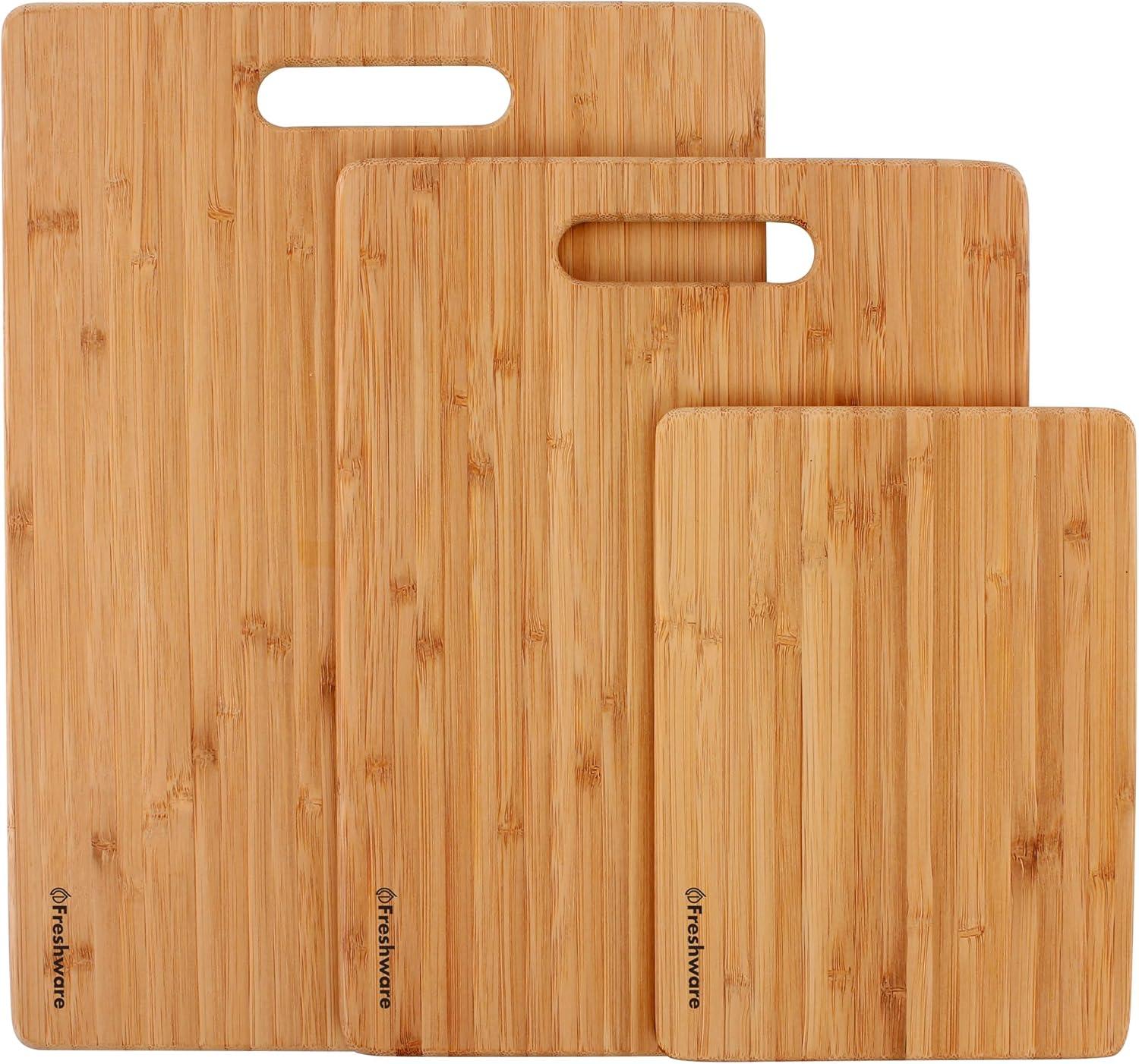 Bamboo Cutting Boards for Kitchen Wood Cutting Board 3 Set for $9.65