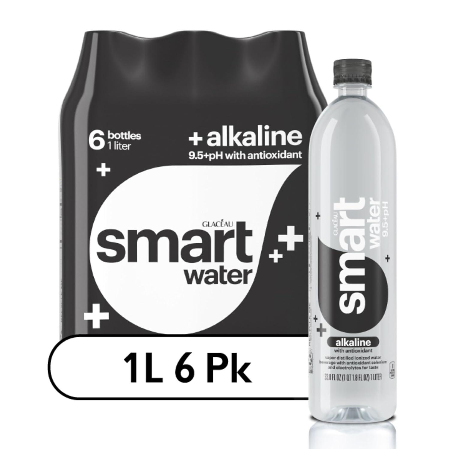 Smartwater Alkaline Water with Antioxidant 6 Pack for $6.48