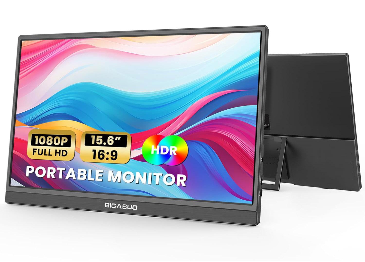 15.6in Bigasuo FHD 1080p USB-C HDMI Travel Portable Laptop Monitor for $54.98 Shipped