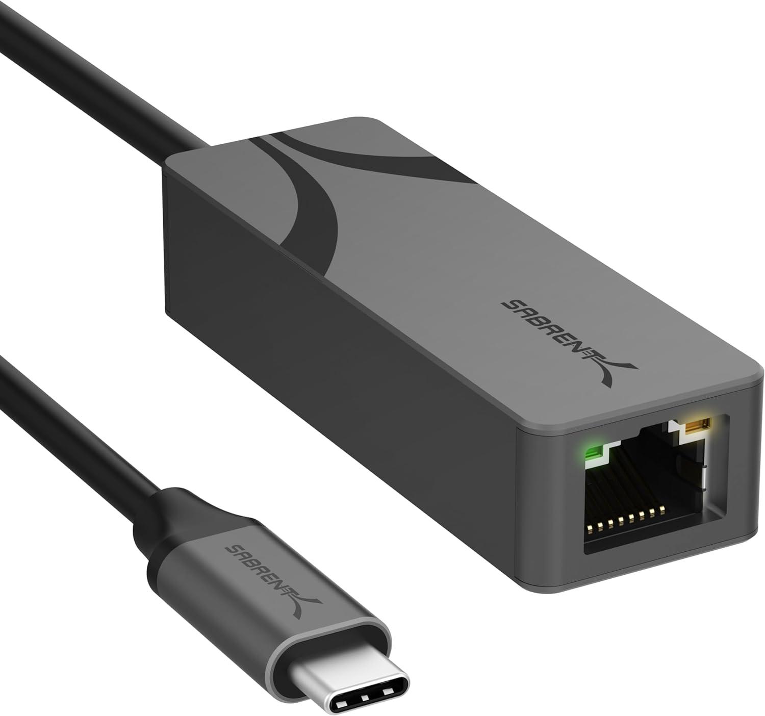 Sabrent USB Type C to 2.5 Gbps Ethernet Adapter for $15.99