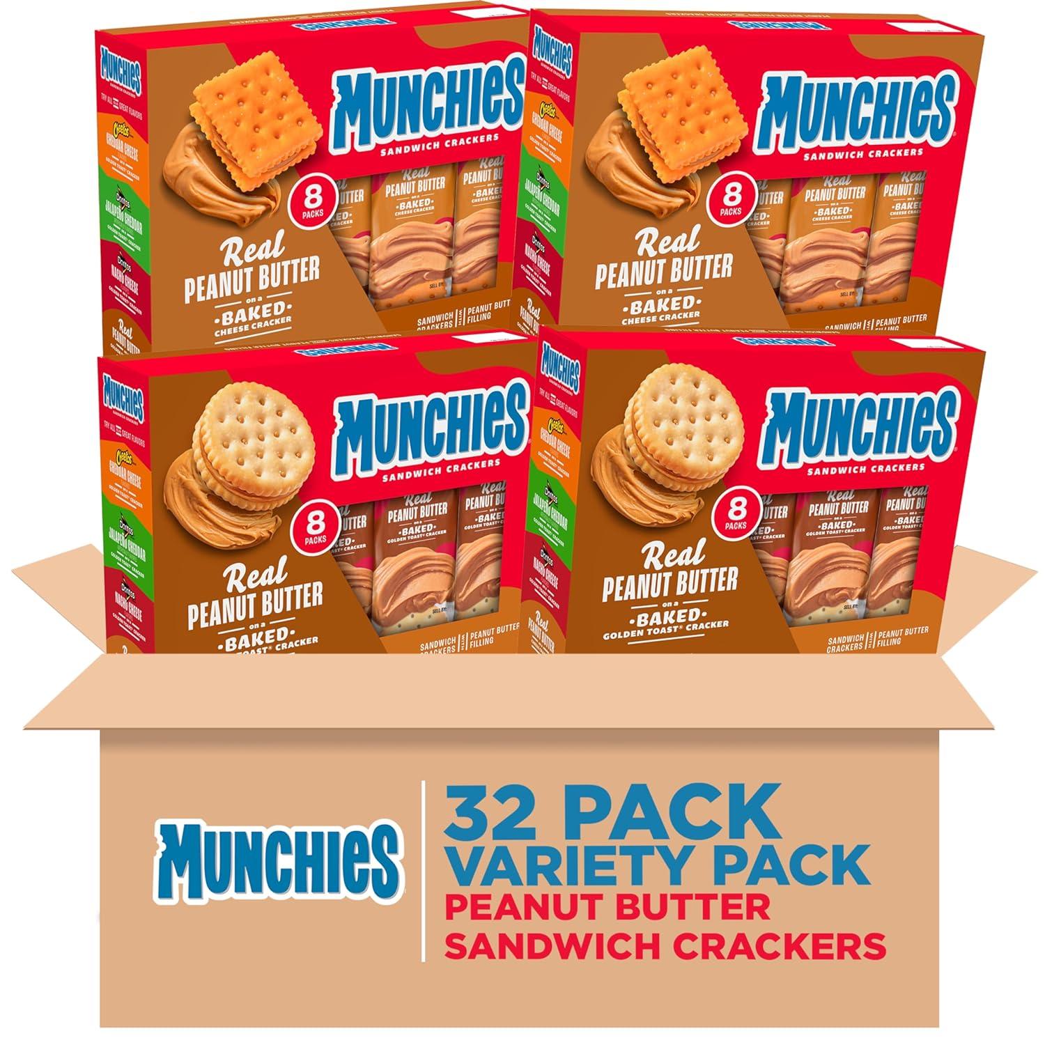 Munchies Sandwich Crackers Peanut Butter 4 Pack for $10.23