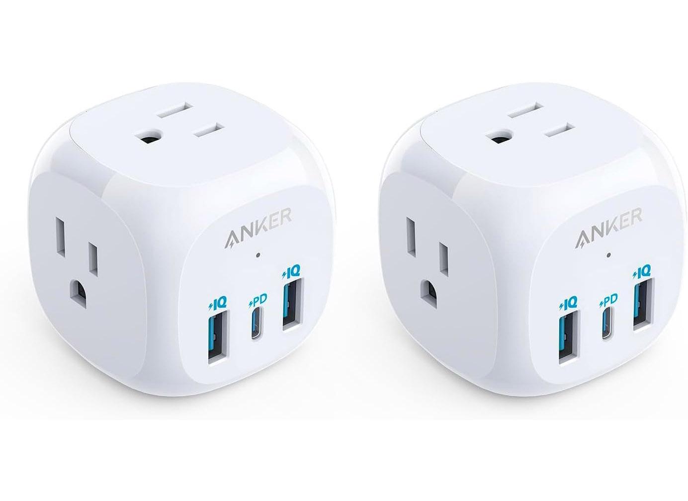 Anker USB C 321 Outlet Extender with 3 Outlets 2 Pack for $19.99