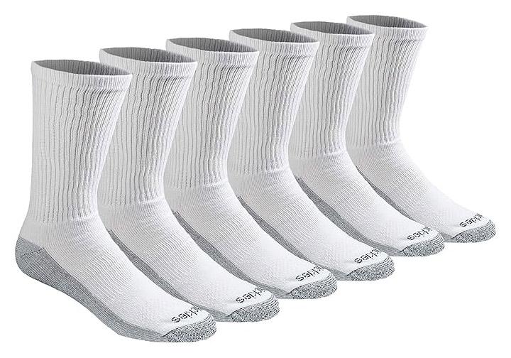 Dickies Men\'s Dri-Tech Moisture Control Crew Socks 6 Multipack for $7.27