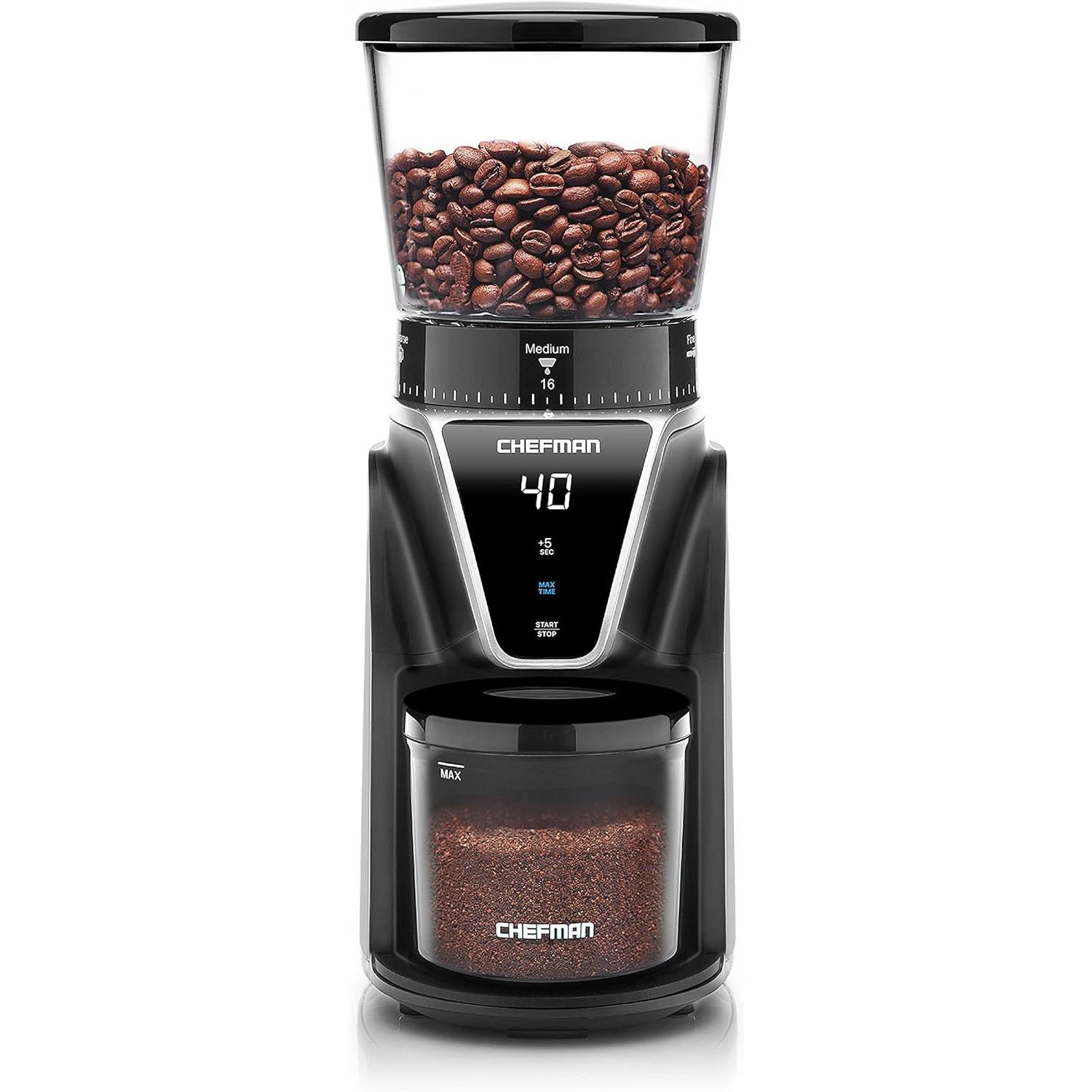 Chefman Conical Burr Coffee Grinder for $27.50