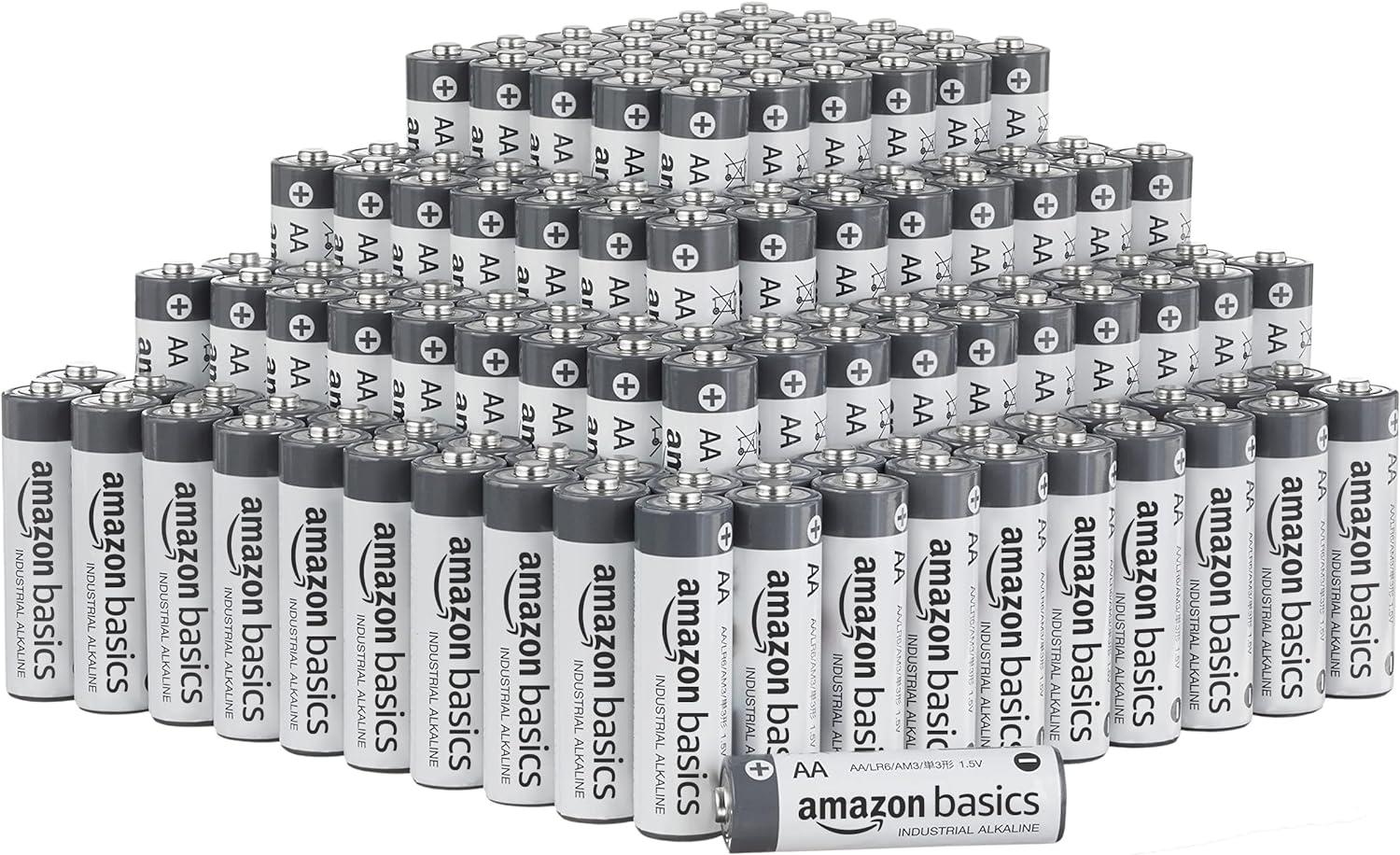 Amazon Basics AA Alkaline Batteries 100 Pack $32.29