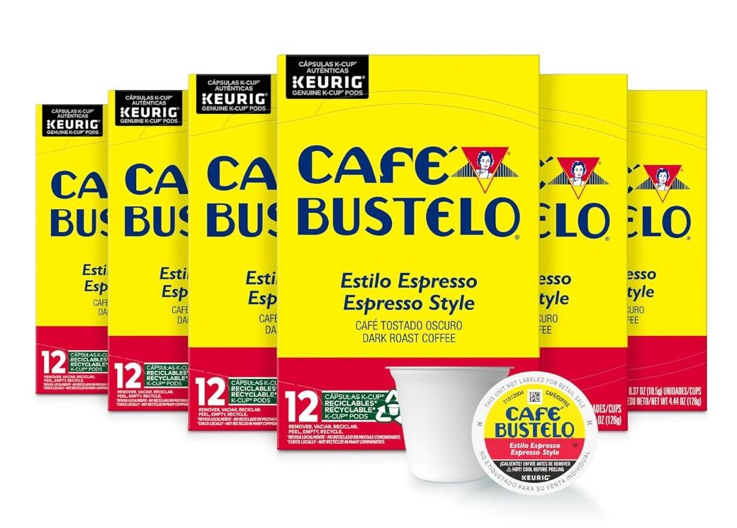 Keurig K-Cup Cafe Bustelo Coffee Pods 72 Pack for $23.05