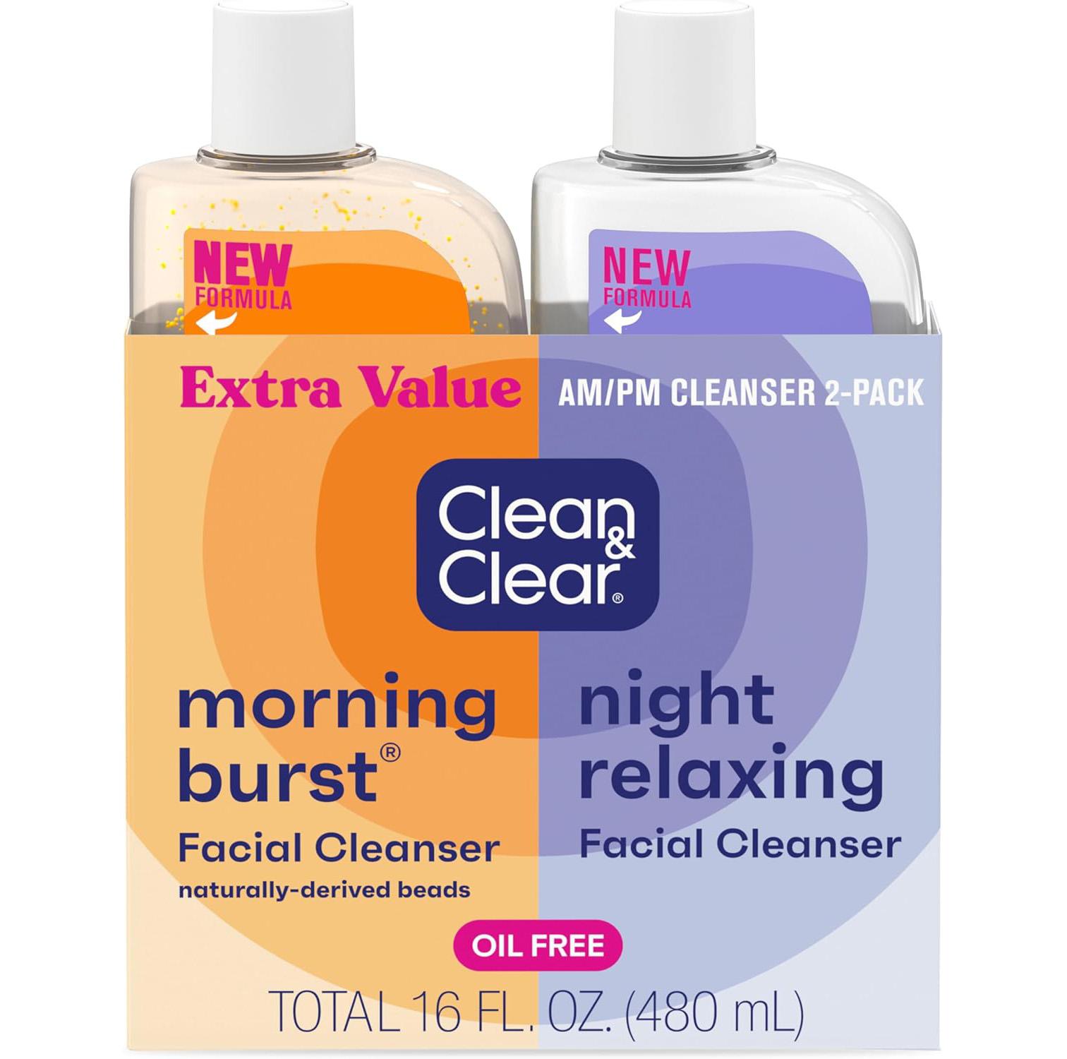 Clean and Clear 2-Pack Oil-Free Facial Cleansers $5.90