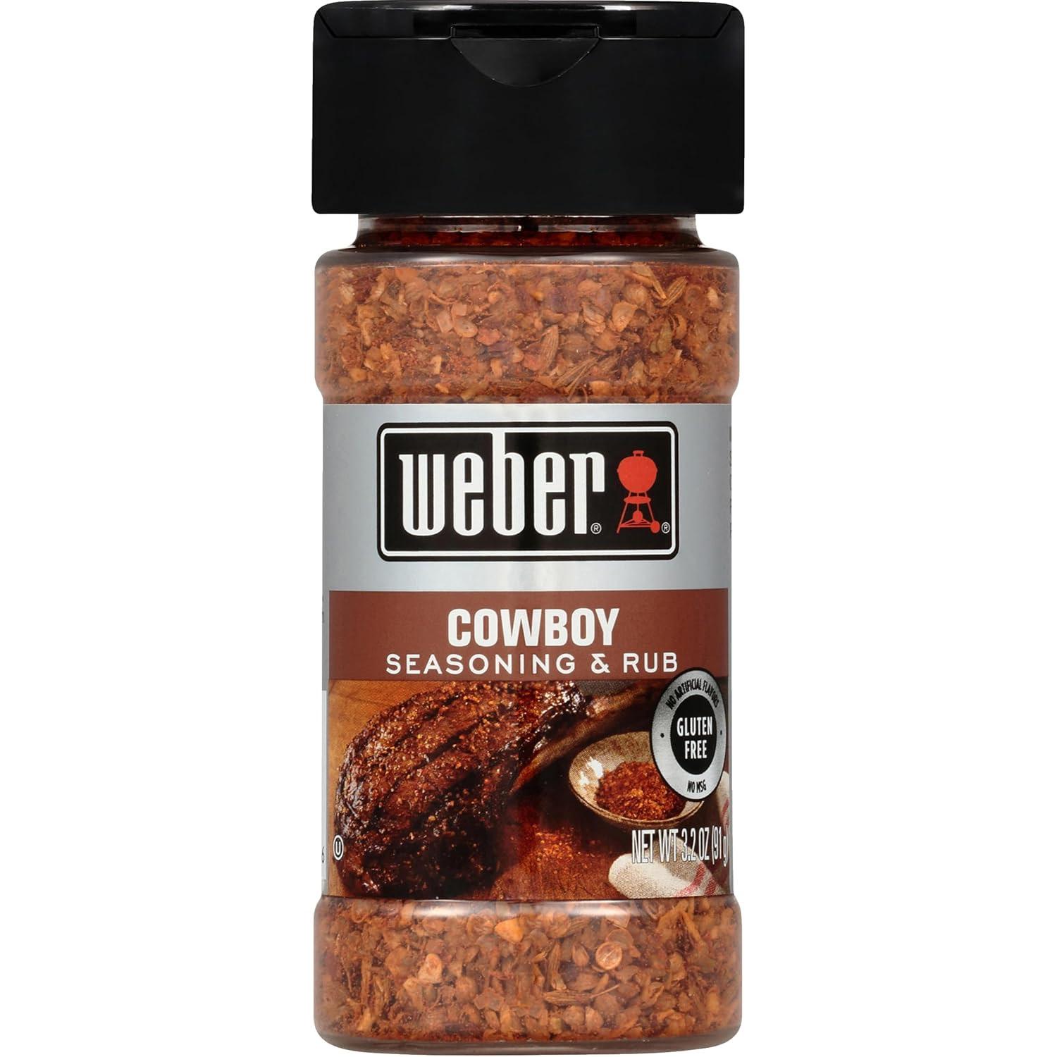 Weber Cowboy Seasoning 3.2oz Shaker for $2.00