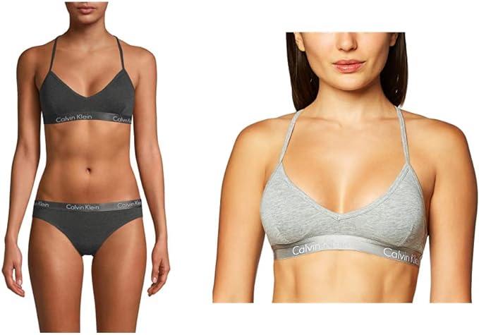 Calvin Klein Motive Cotton Bralette 2 Pack for $13