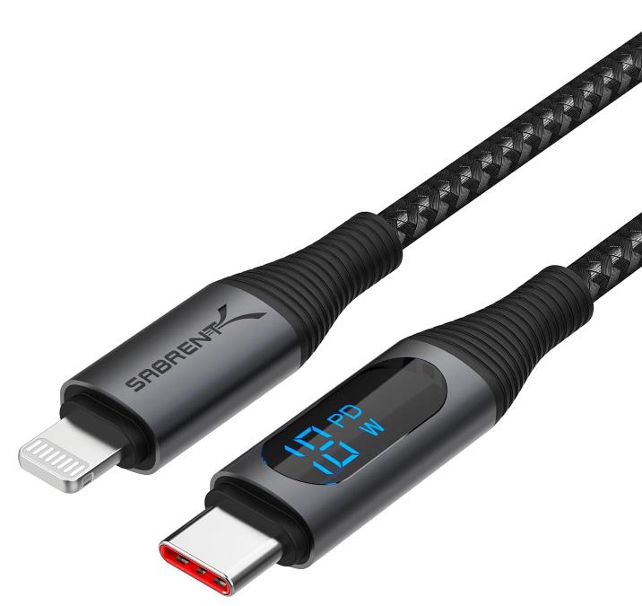 Sabrent USB-C to iPhone Lightning MFi Cable $9.89