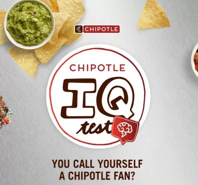 Chipotle IQ Test - Free BOGO Coupon Codes Every Day