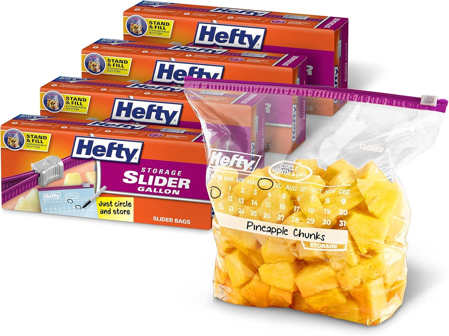 Hefty Slider Storage Calendar Bags 120 Pack $11.41