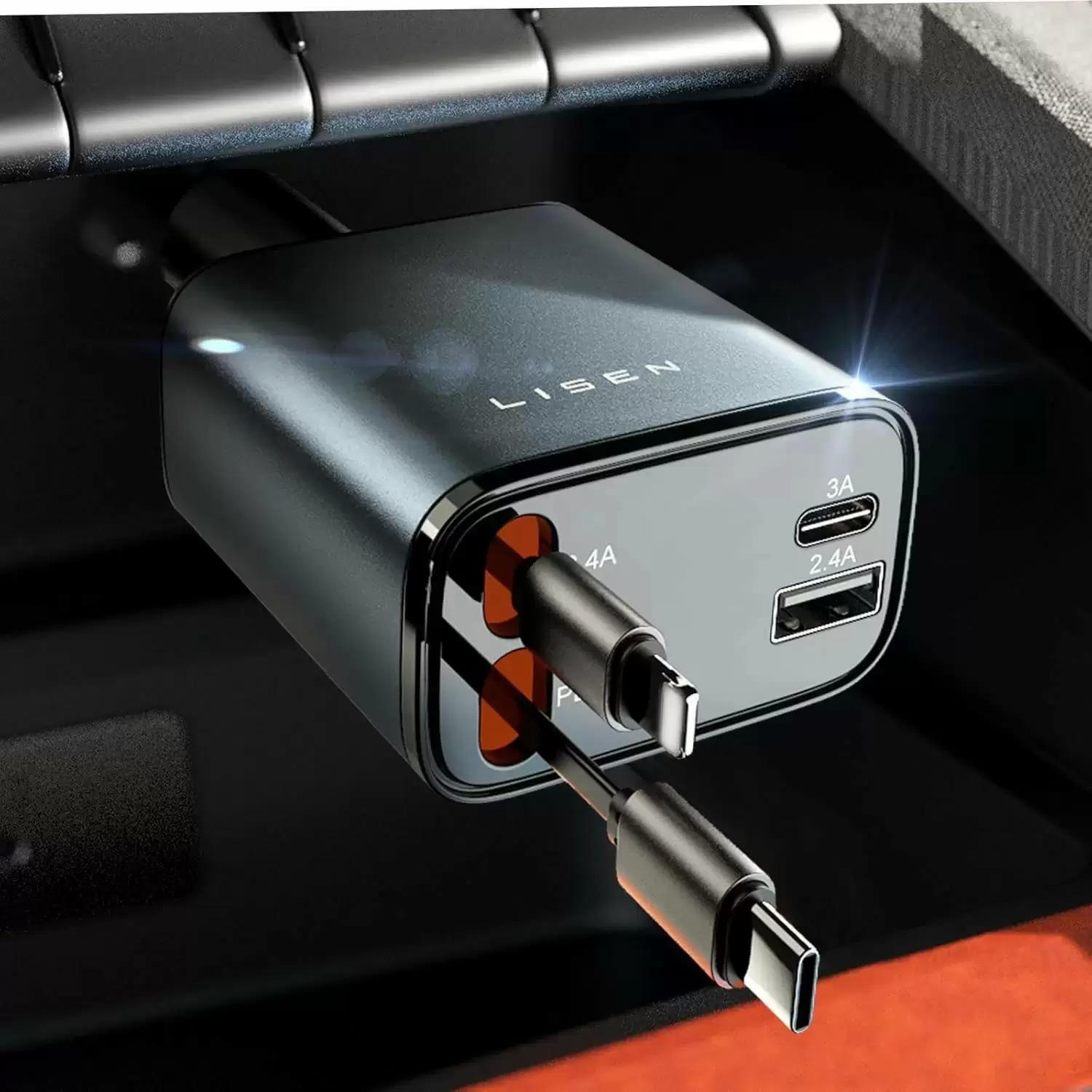 Lisen 69W 4-in-1 USB Car Charger Adapter $15.29