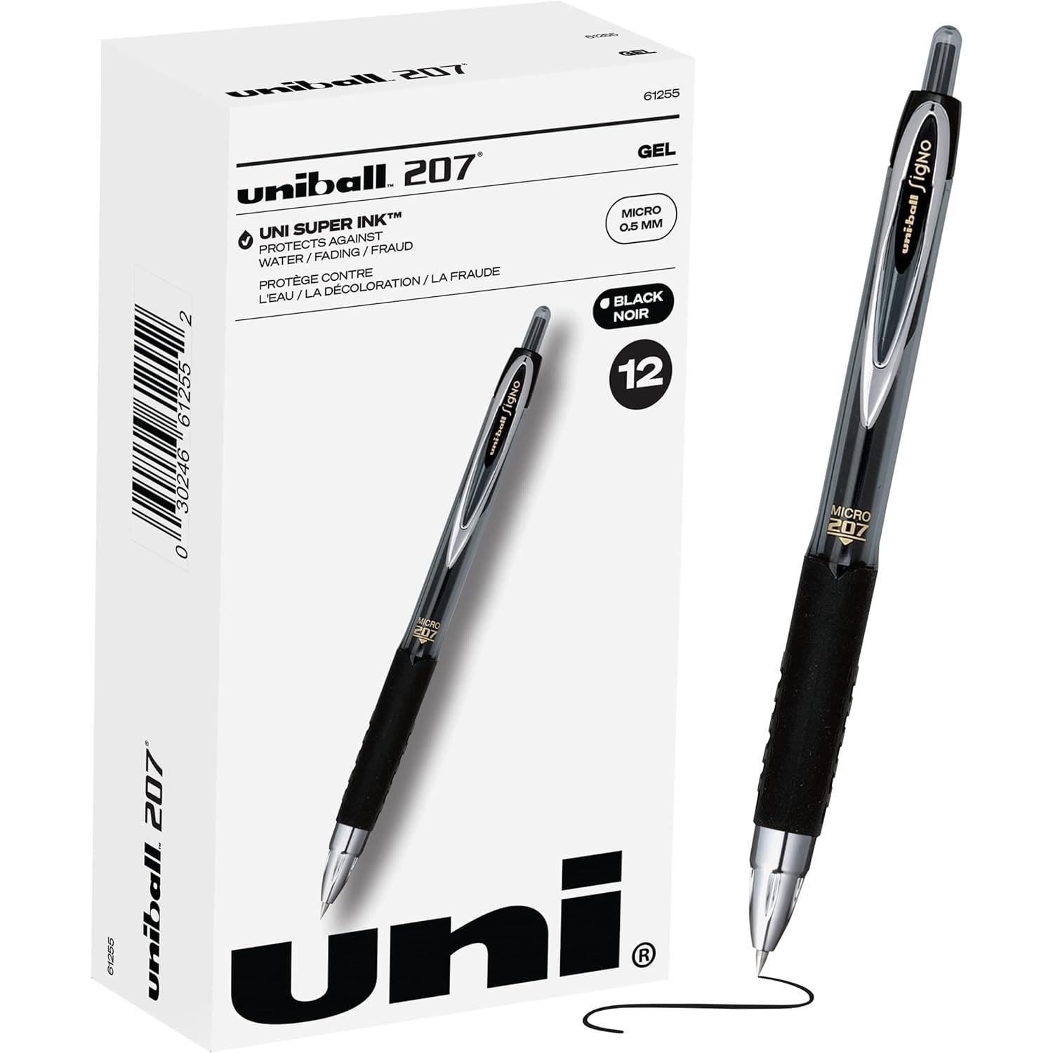 uni-ball 207 Retractable Fraud Prevention Gel Pens $6.41