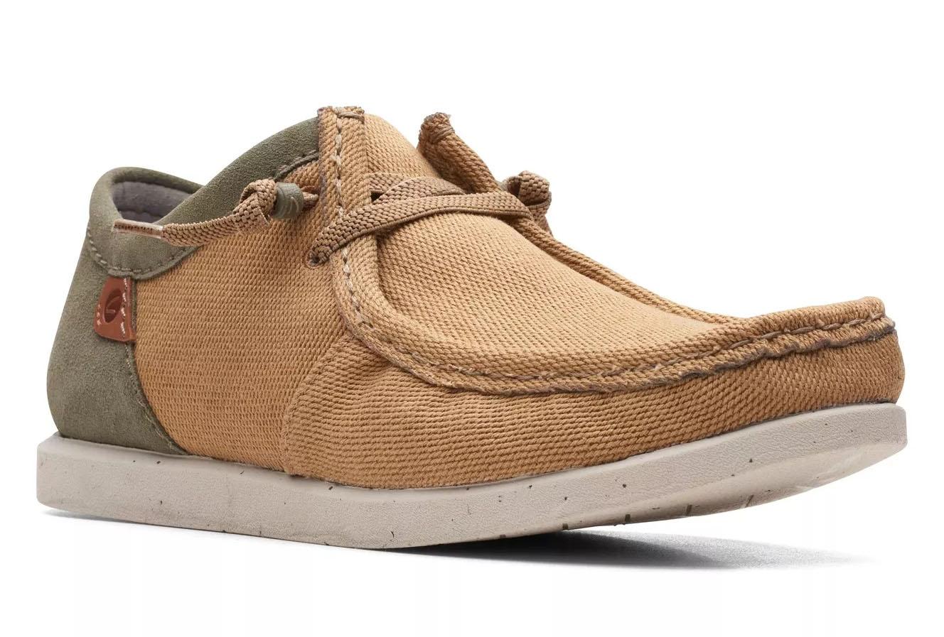 Clarks Mens ShacreLite Moc Beige Casual Shoes $34.99