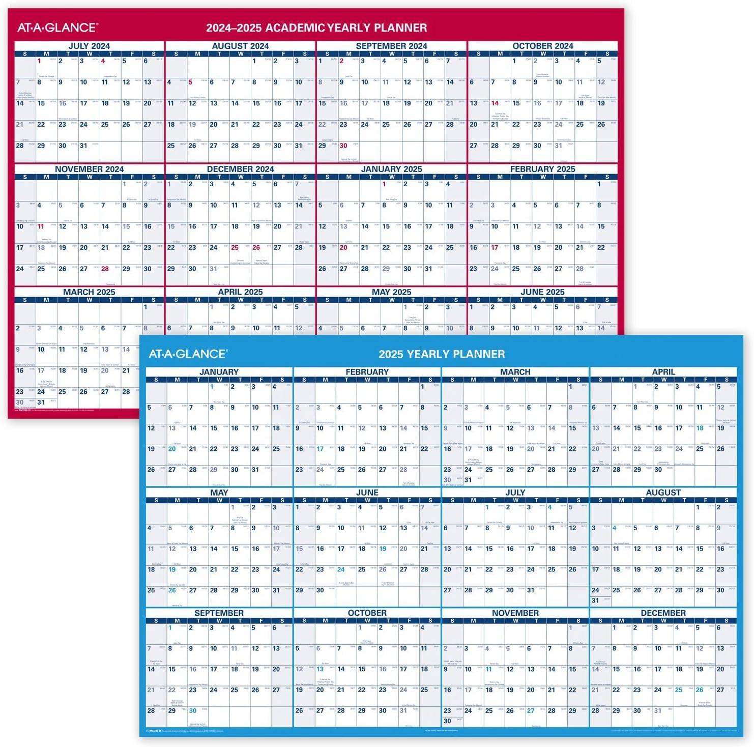 At-A-Glance 2024-2025 Dry Erasable Calendar for $5.62