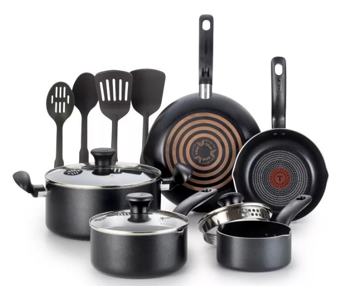 T-Fal Simply 12-Piece Nonstick Cookware Set for $39.99