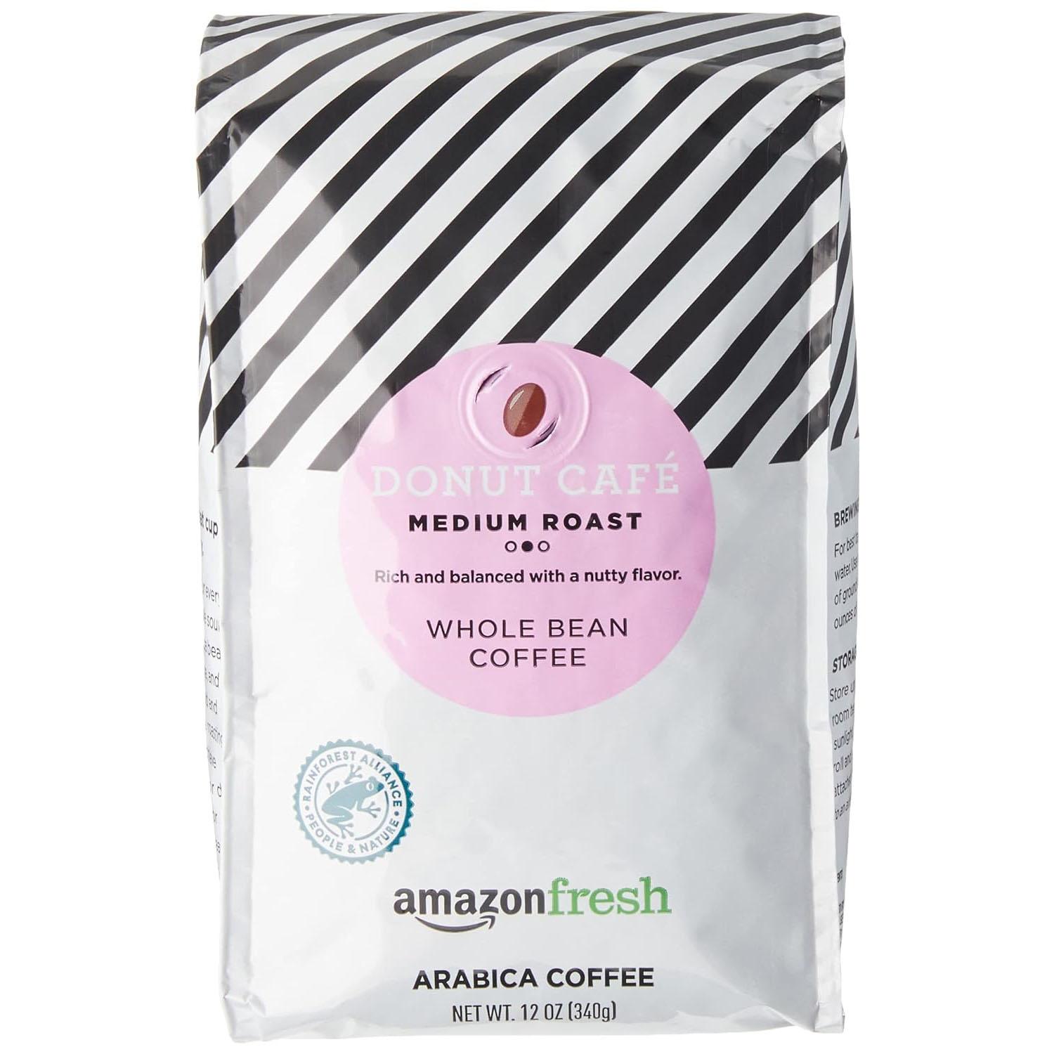 AmazonFresh Whole Bean Coffee 12oz for $4.57