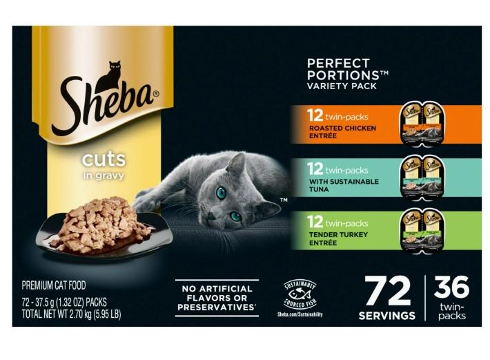 Sheba Wet Cat Food Cuts Gravy 36 Variety Pack $14.65