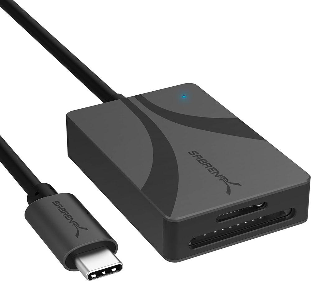 Sabrent USB-C microSDXC SDXC Memory Card Reader $12.95