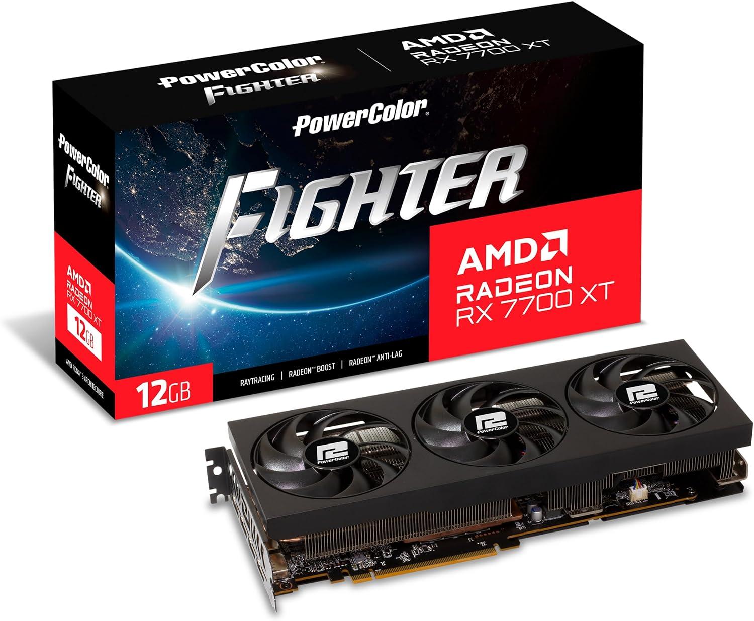 PowerColor Fighter Radeon RX7700 XT 12GB Video Card $350