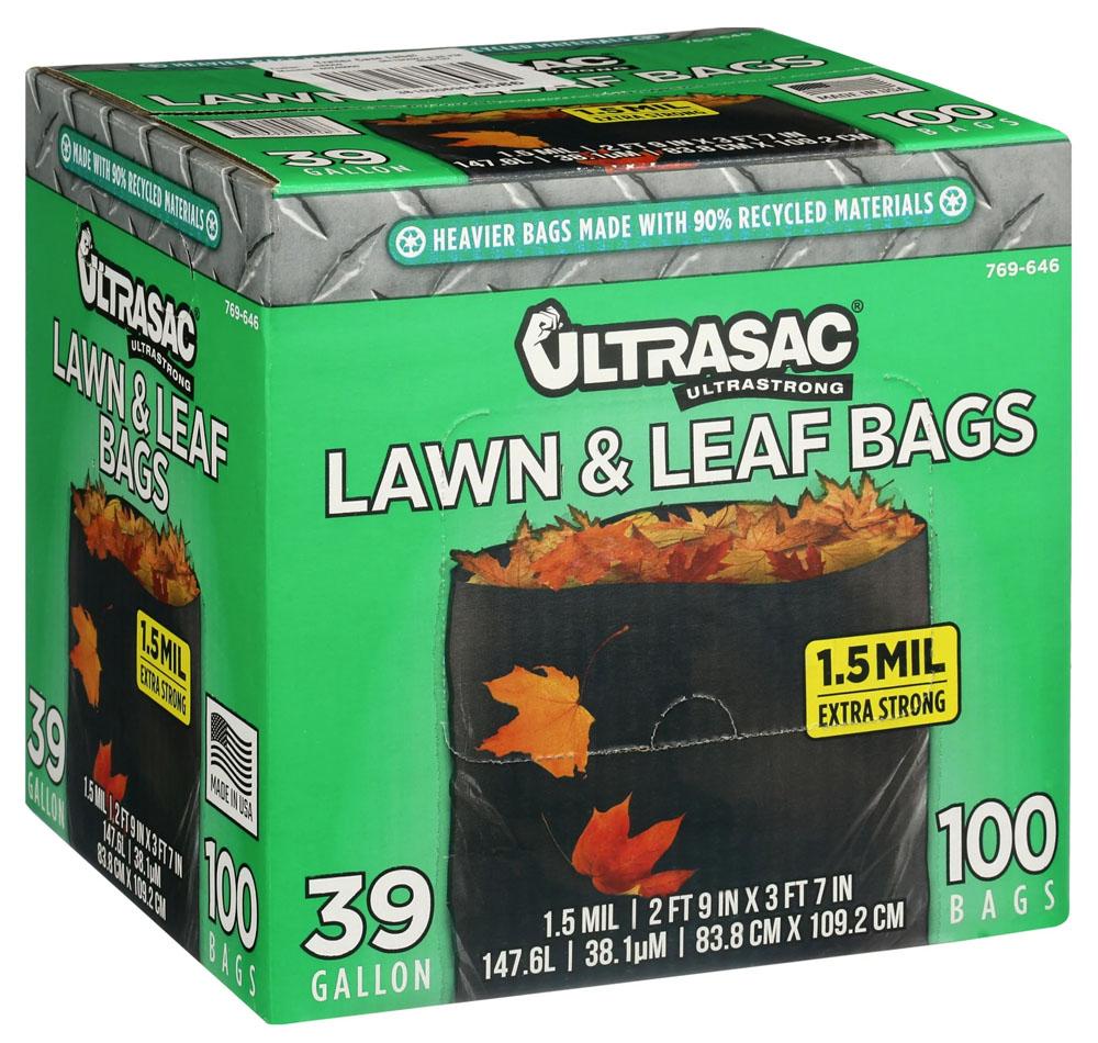 Ultrasac  Lawn and Leaf Cleanup Bags 100 Pack for $13.92