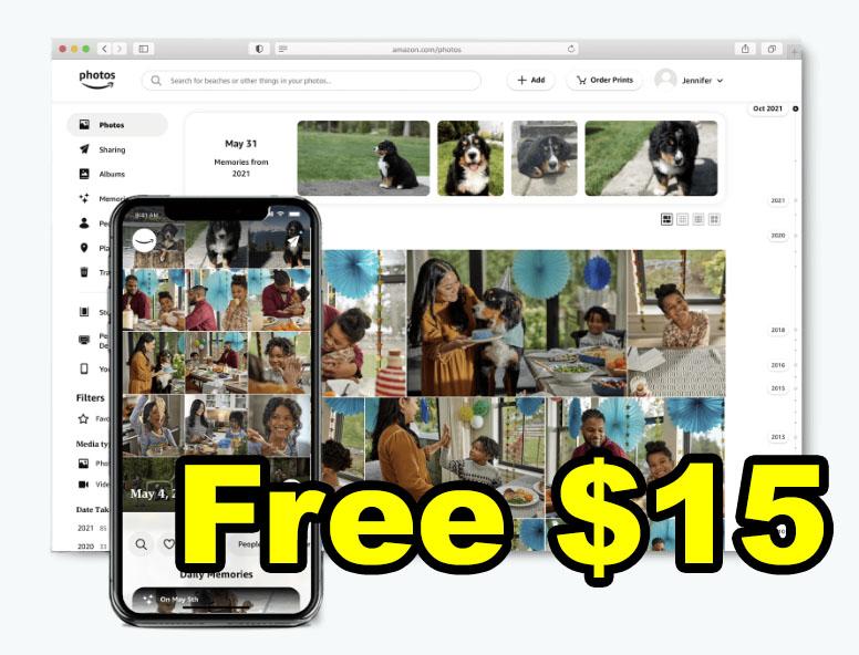 Free $15 Amazon Credit with First Amazon Photo Upload