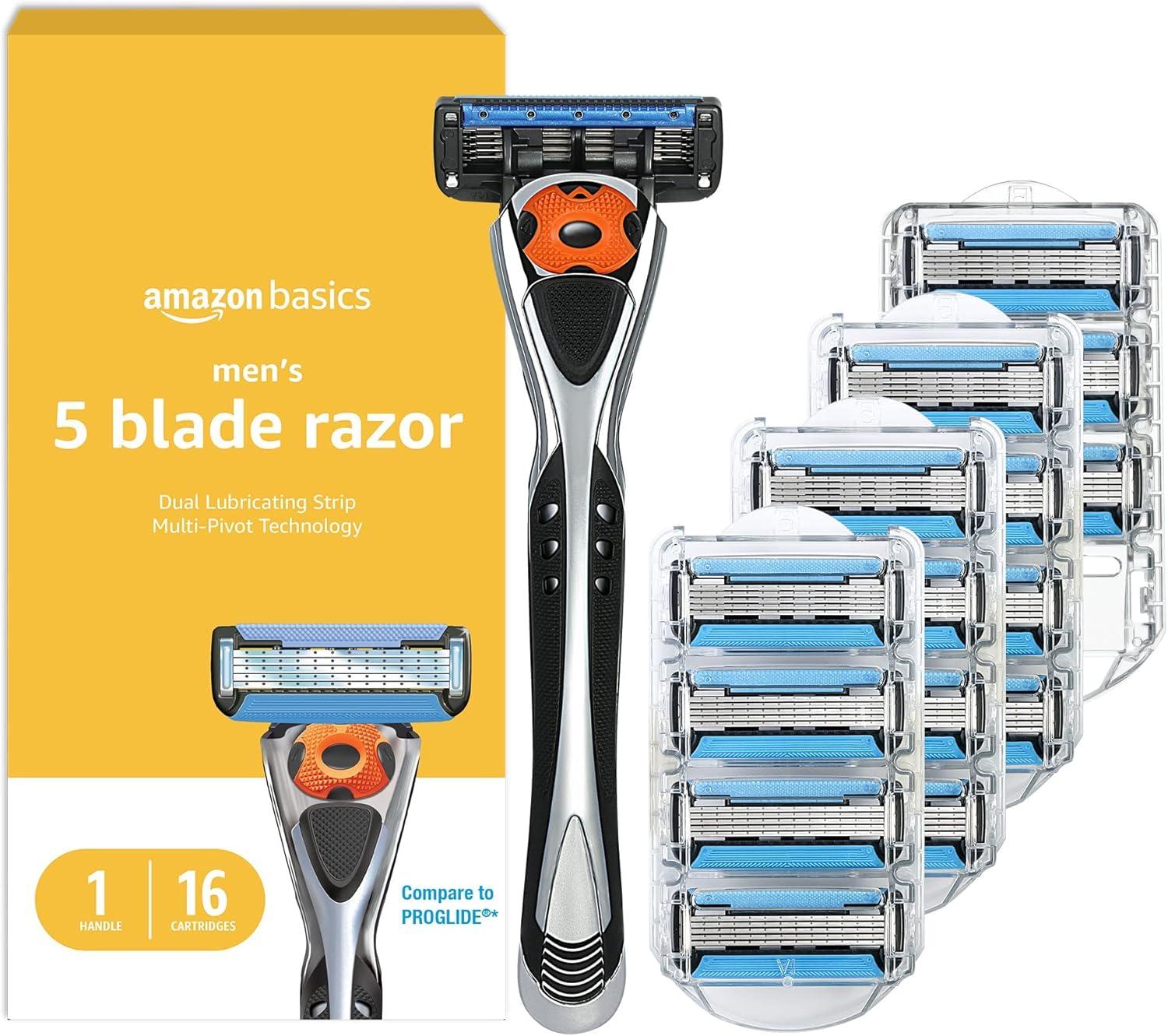 Amazon Basics 5-Blade MotionSphere Razor with 16 Cartridges for $13.96