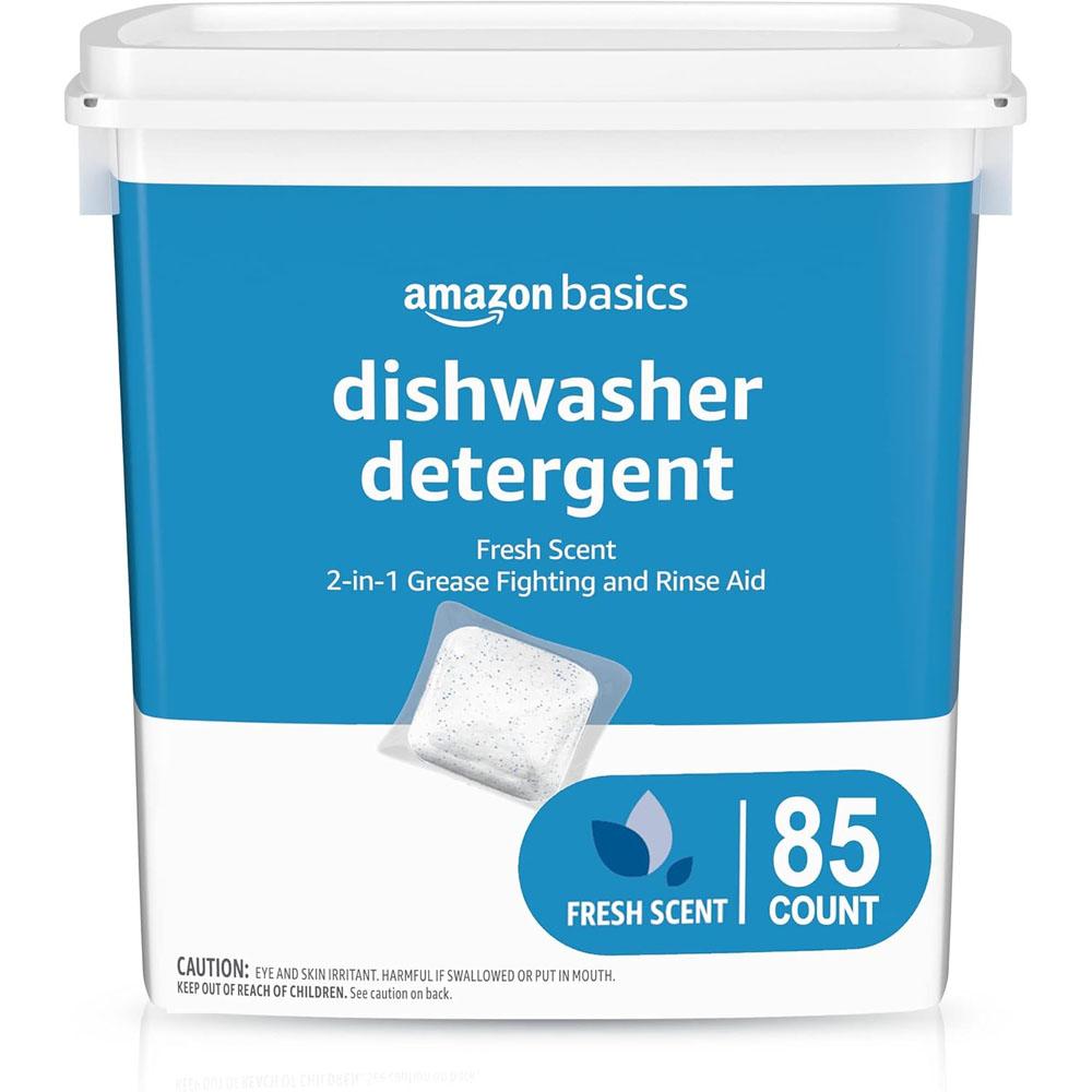 Amazon Basics Dishwasher Detergent Pacs 85 Pack for $10.16