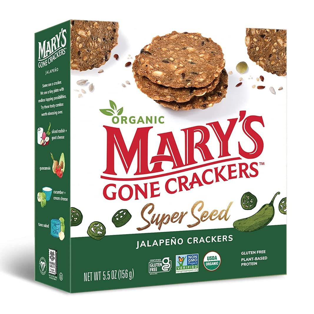 Marys Gone Crackers Super Seed Crackers Jalapeno for $2.76