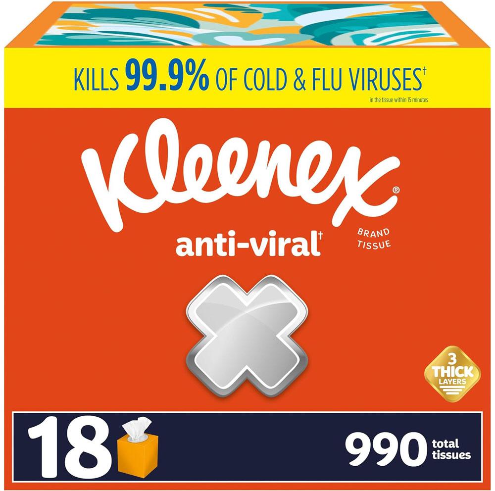 Kleenex Anti-Viral Facial Tissues 18 Pack with $6.50 Credit for $18.83