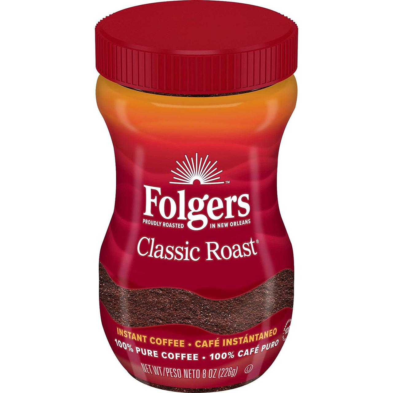 Folgers Classic Roast Instant Coffee for $3.71