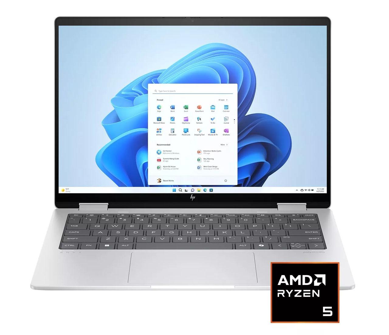 HP ENVY x360 14in Ryzen 5 16GB 512GB Notebook Laptop for $449.99 Shipped