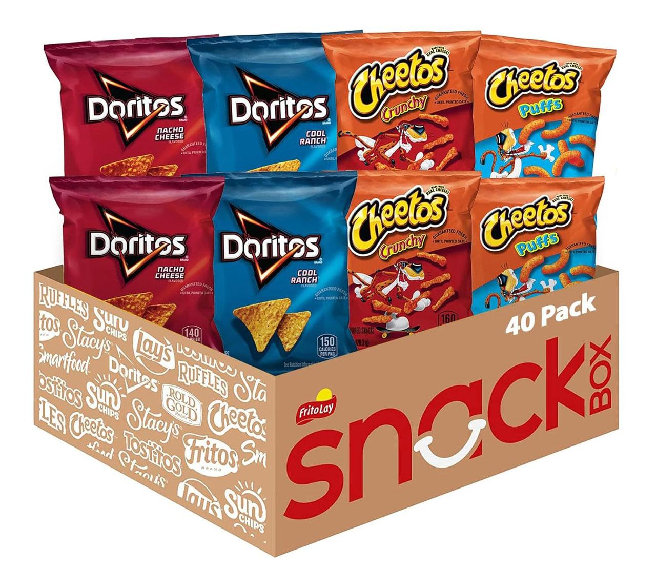 Frito-Lay Doritos & Cheetos Mix Snack Bags 40 Pack for $14.98