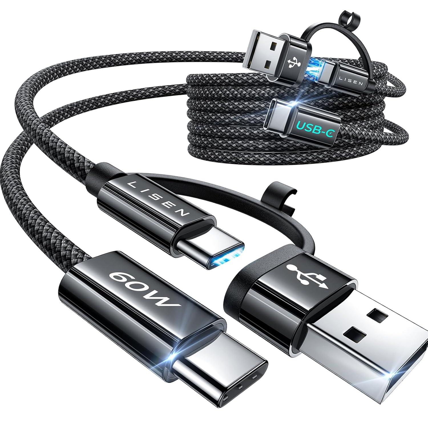 USB to USB-C Charging Cables 2 Pack for $3.96