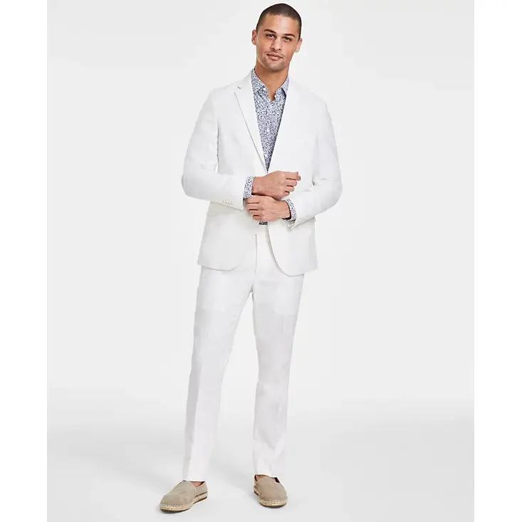 Kenneth Cole Reaction Slim-Fit Stretch Linen Solid Suit for $69.99 Shipped