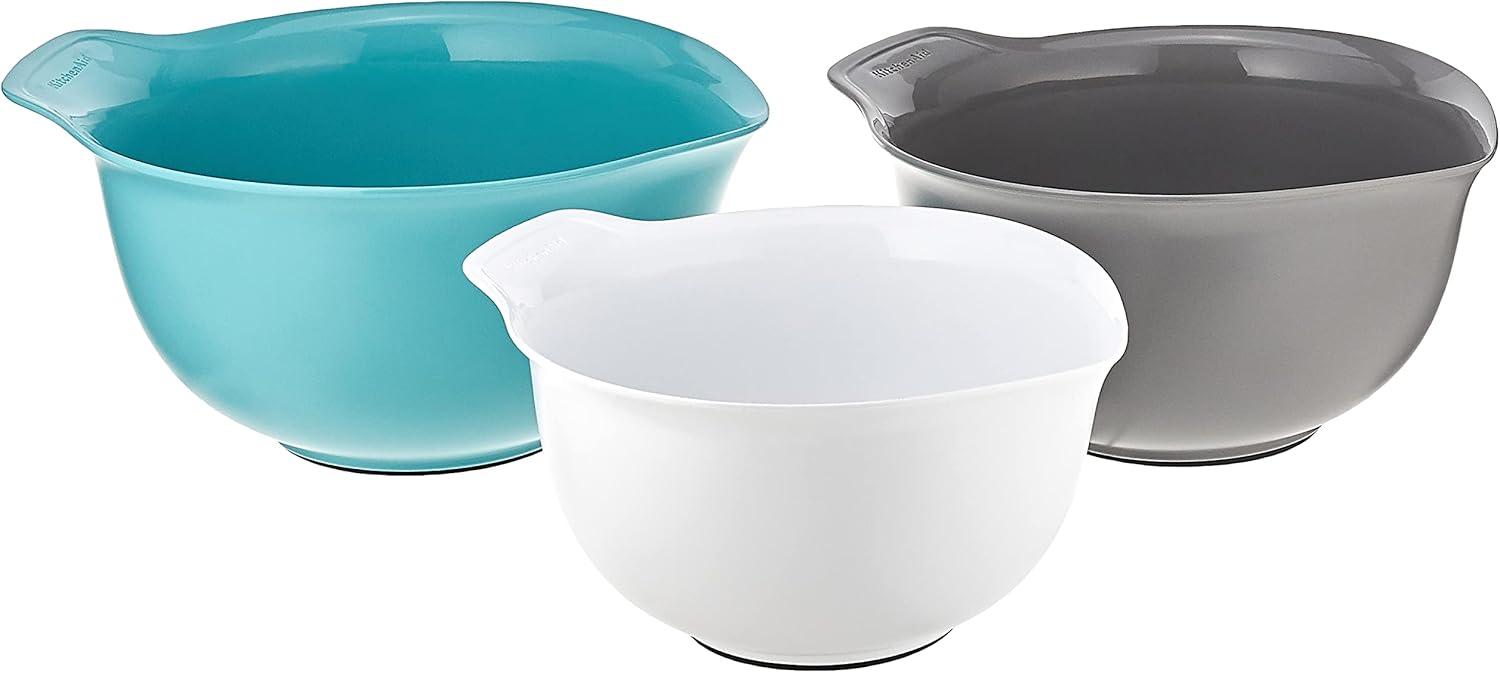 KitchenAid Nesting Plastic Non-Slip Mixing Bowls for $12.59