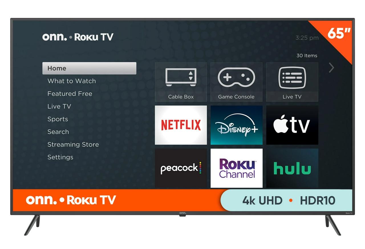 65in Onn 4K UHD HDR10 Roku Smart TV for $298 Shipped