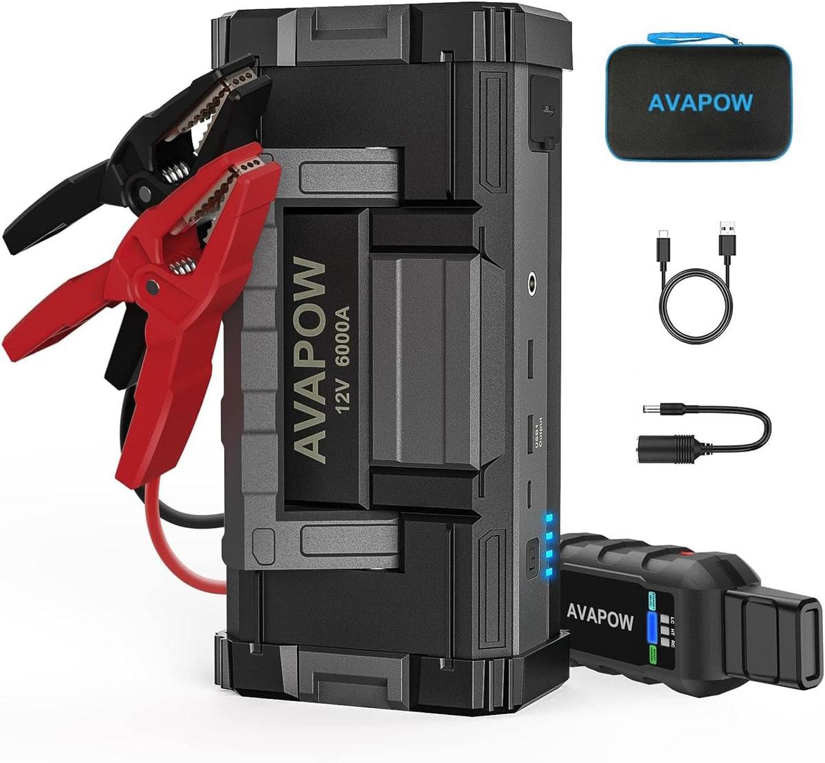 Avapow 6000A Car Battery Jump Starter for $48.99 Shipped