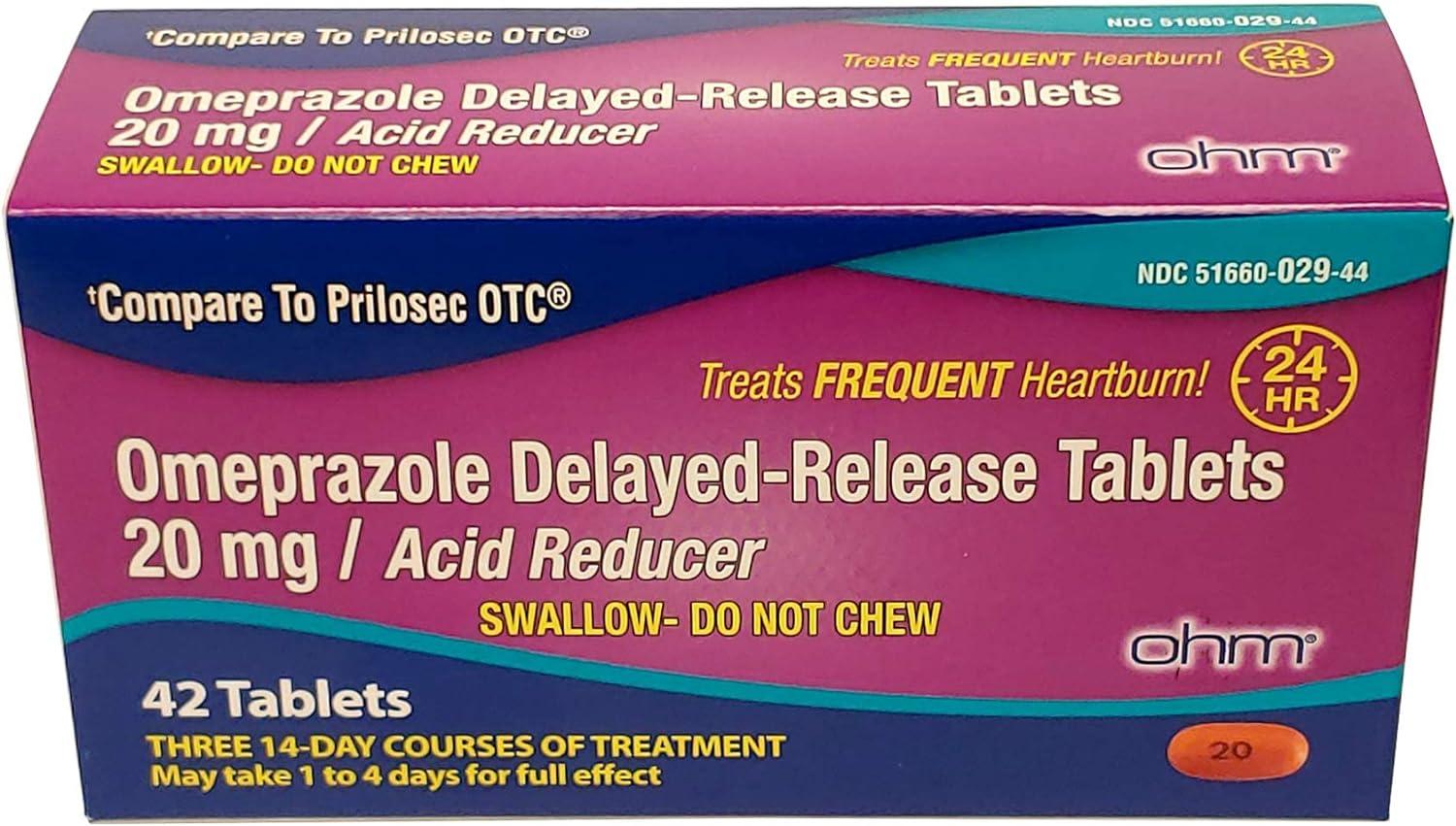 Acid Reducer Ohm Omeprazole Delayed-Release Tablets for $5.39