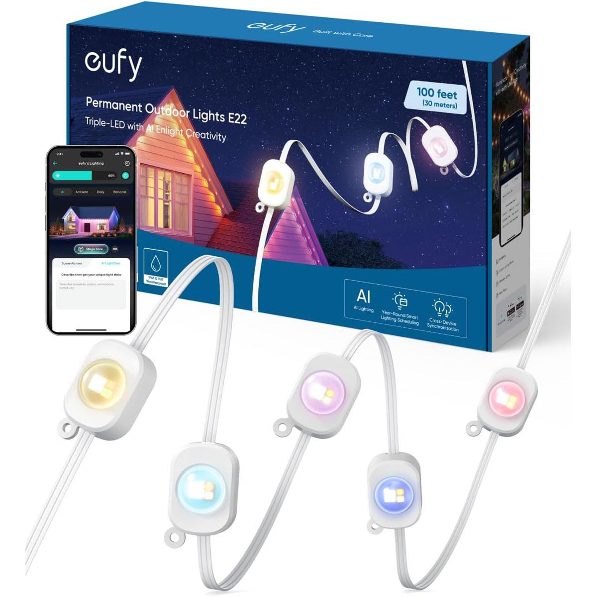 eufy Permanent Outdoor Lights E22 Christmas Decoration for $179.99 Shipped