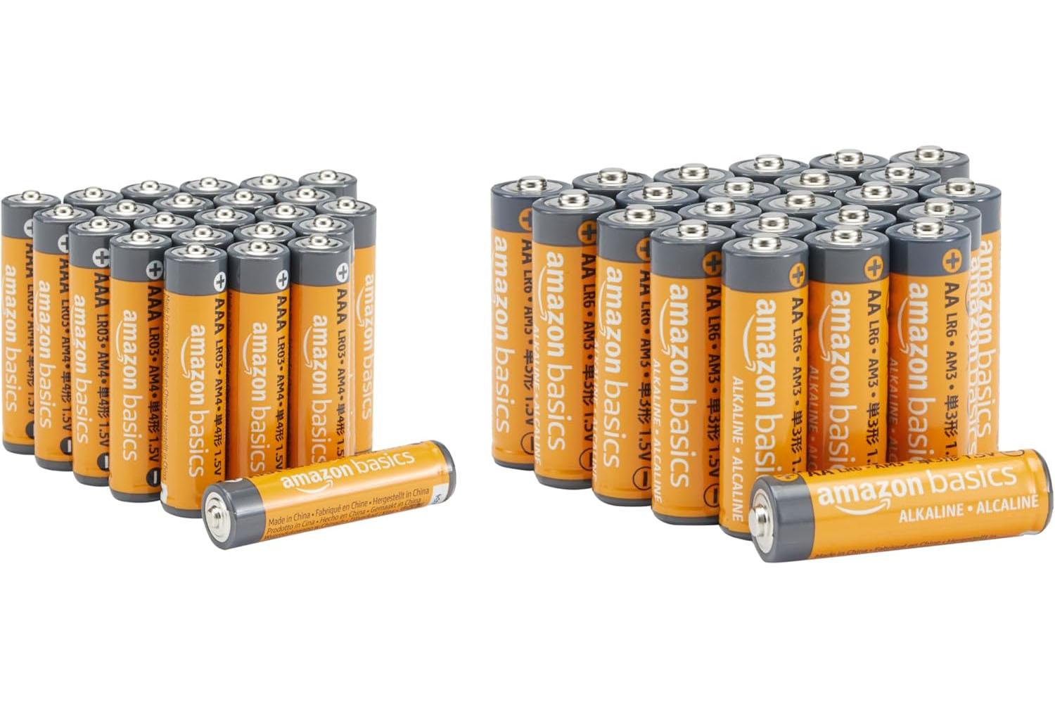 AmazonBasics Alkaline Battery 24 AA and 24 AAA Combo Pack for $10.76