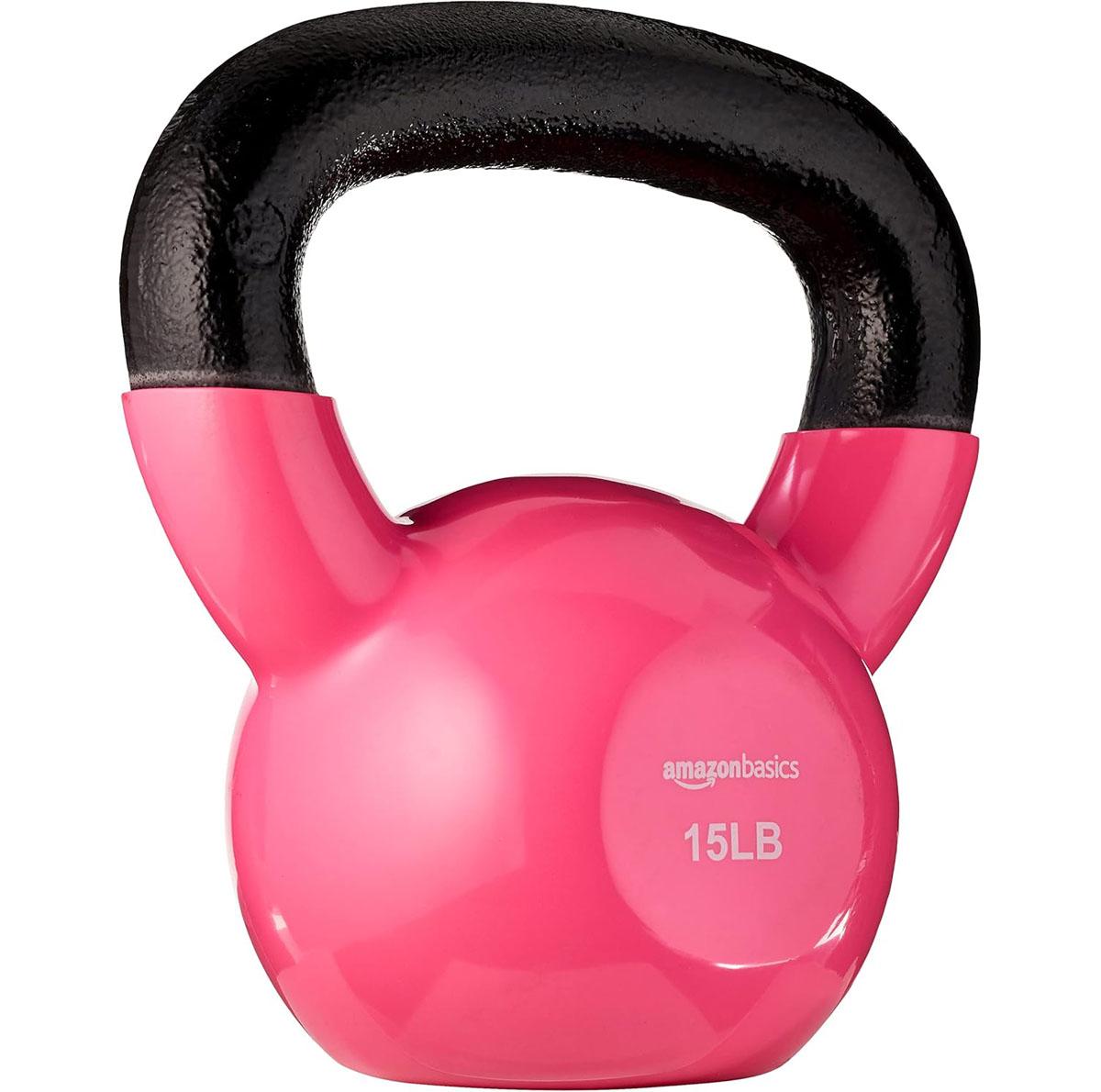 15Lbs Amazon Basics Cast Iron Kettlebell for $11.39