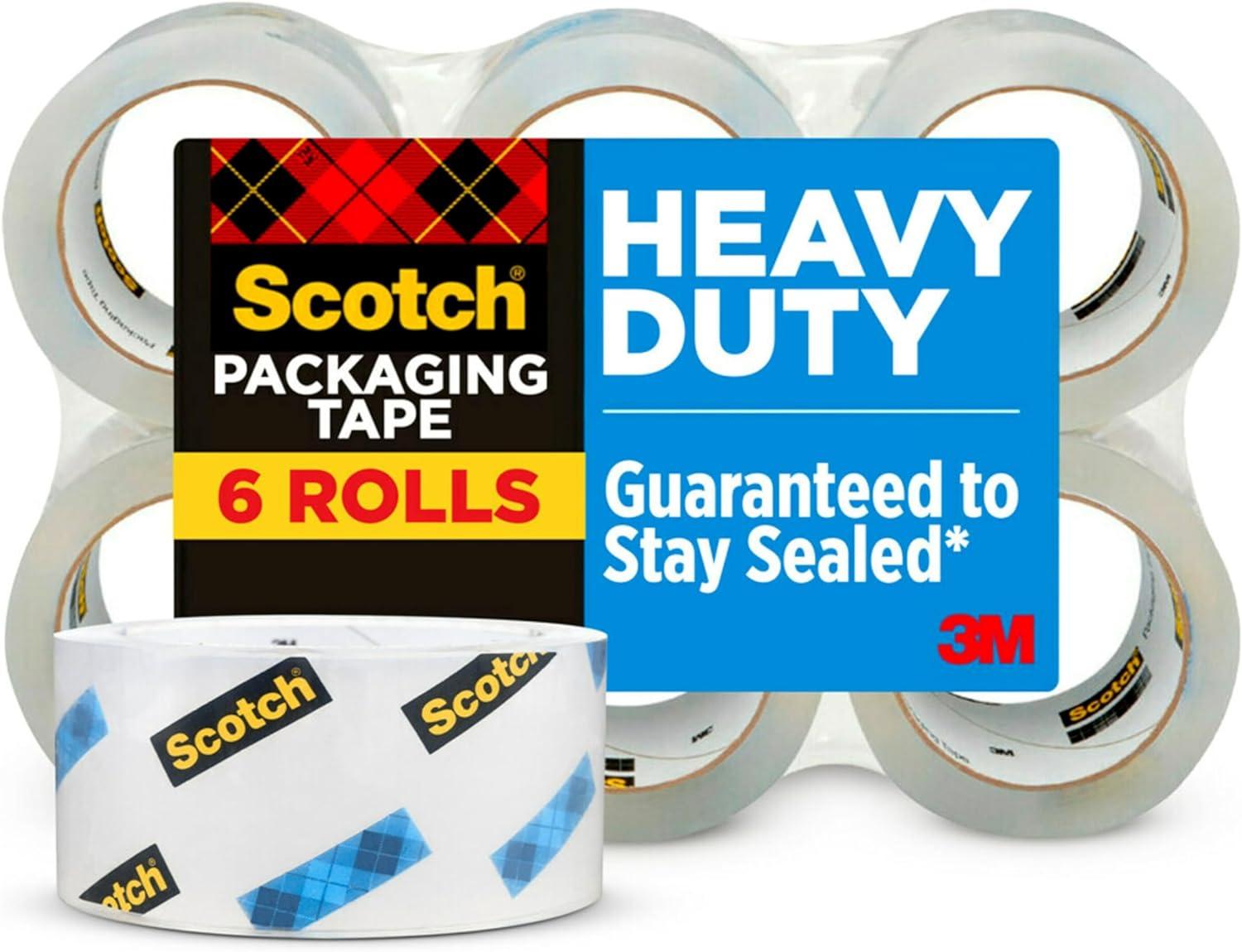 Scotch Heavy Duty Packaging Tapes 6 Pack for $13.41