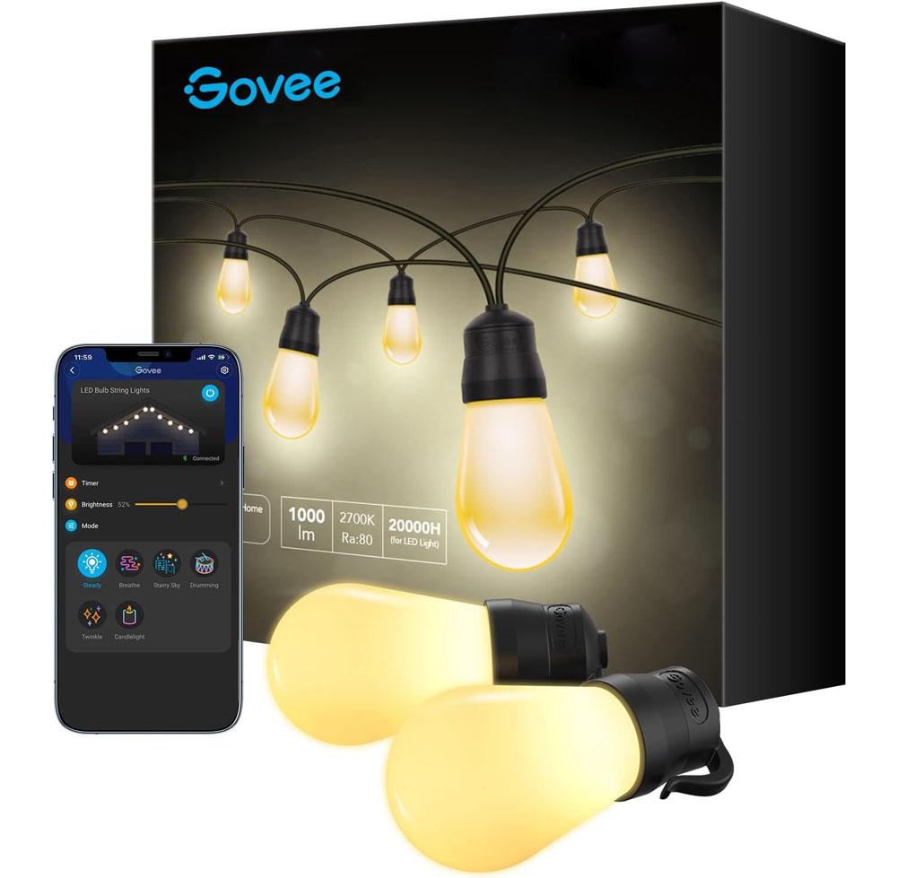 Govee Smart Outdoor LED String Lights for $22.19