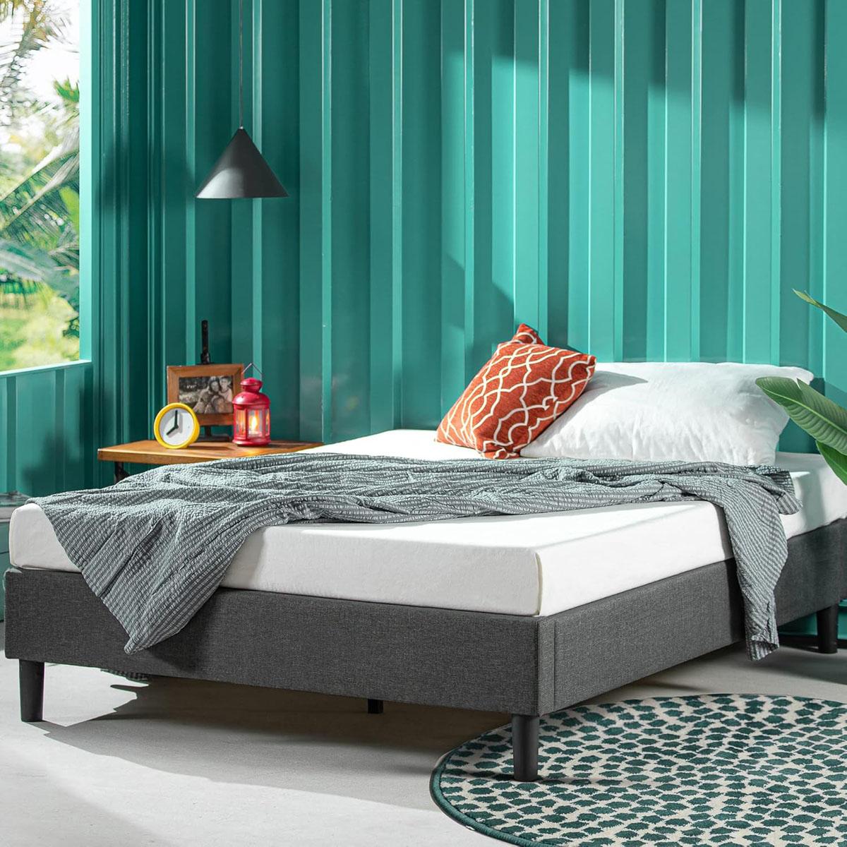 Zinus Curtis Upholstered Platform Queen Bed Frame for $59.99 Shipped