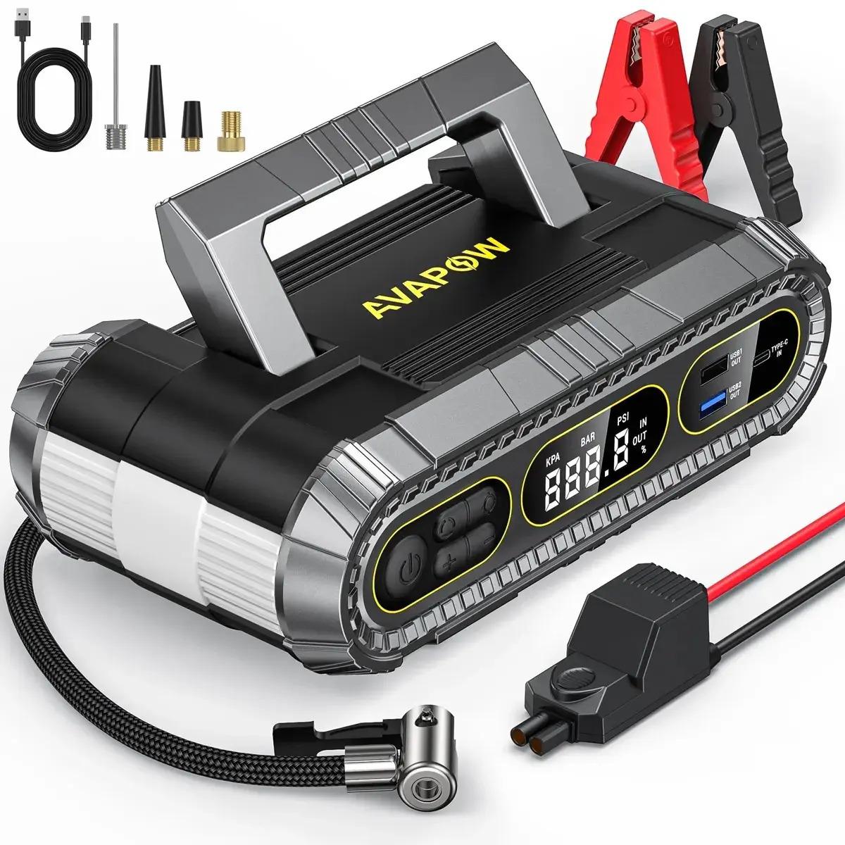 Avapow 4000a Jump Starter with Air Compressor for $47.77 Shipped