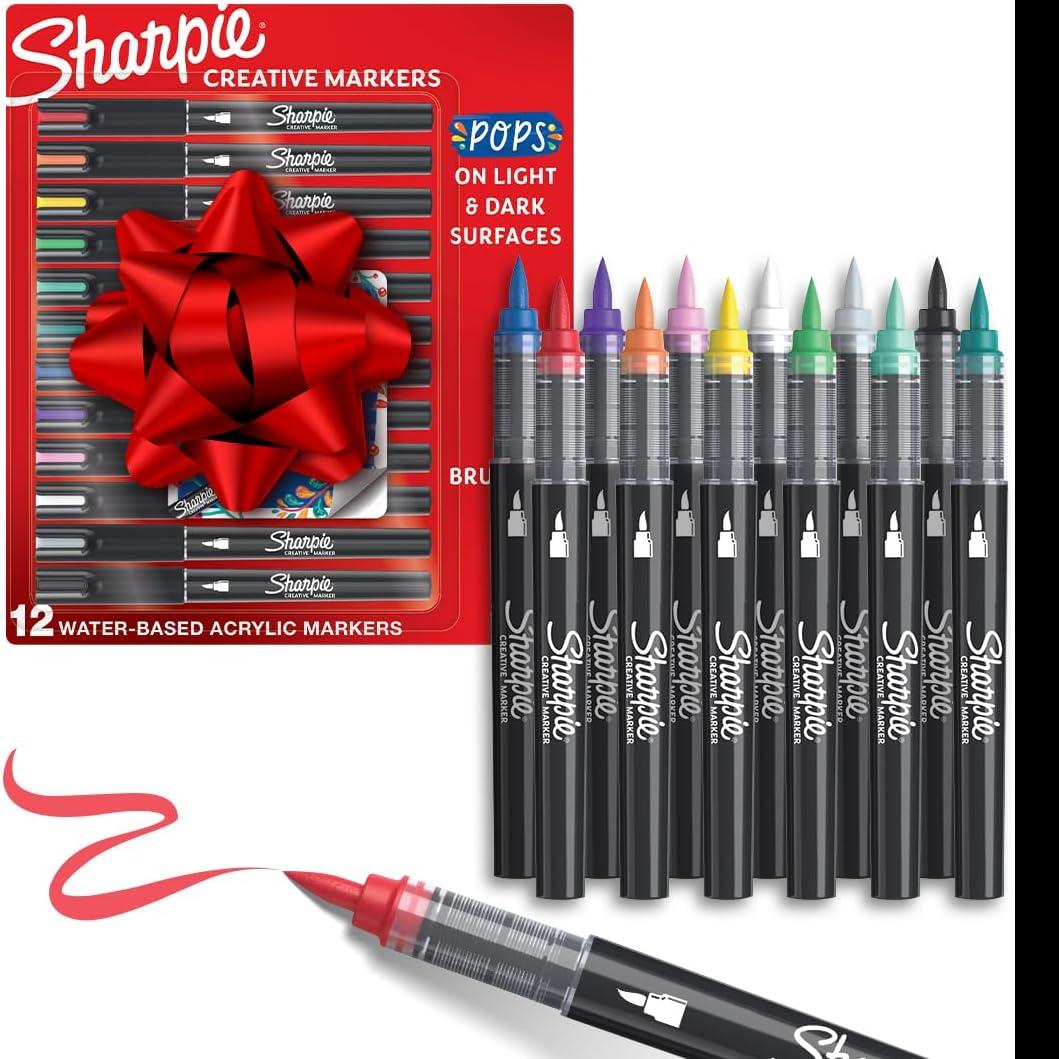 Sharpie Creative Paint-like Brush Tip Acrylic Markers for $13.81