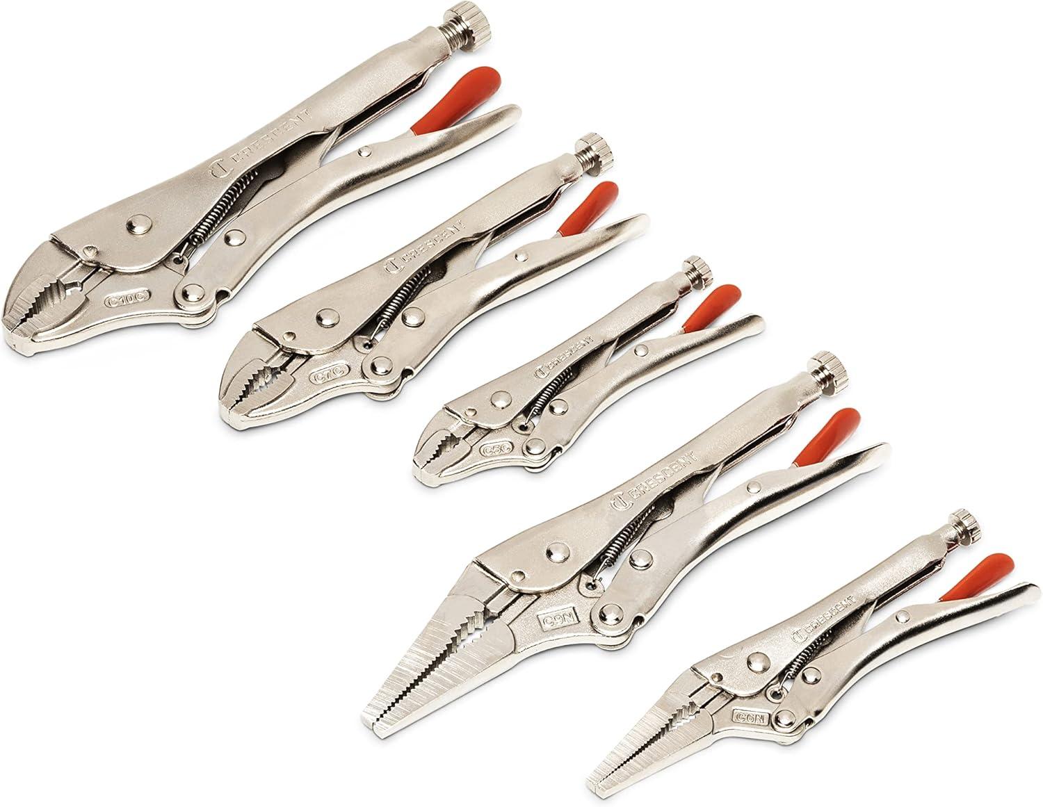 Crescent 5 Piece Curved and Long Nose Plier Set for $19.43